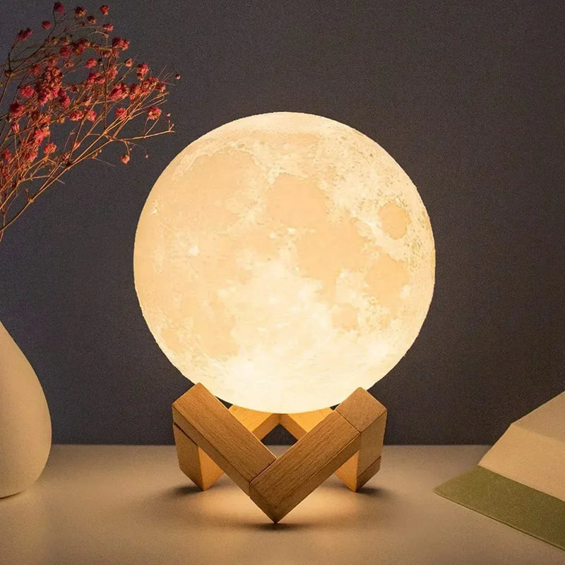 Luminária de Led 3d Lua Decoração para Quarto